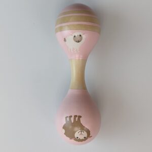 Dubbel maracas "Noahs Ark" rosa får - Magni